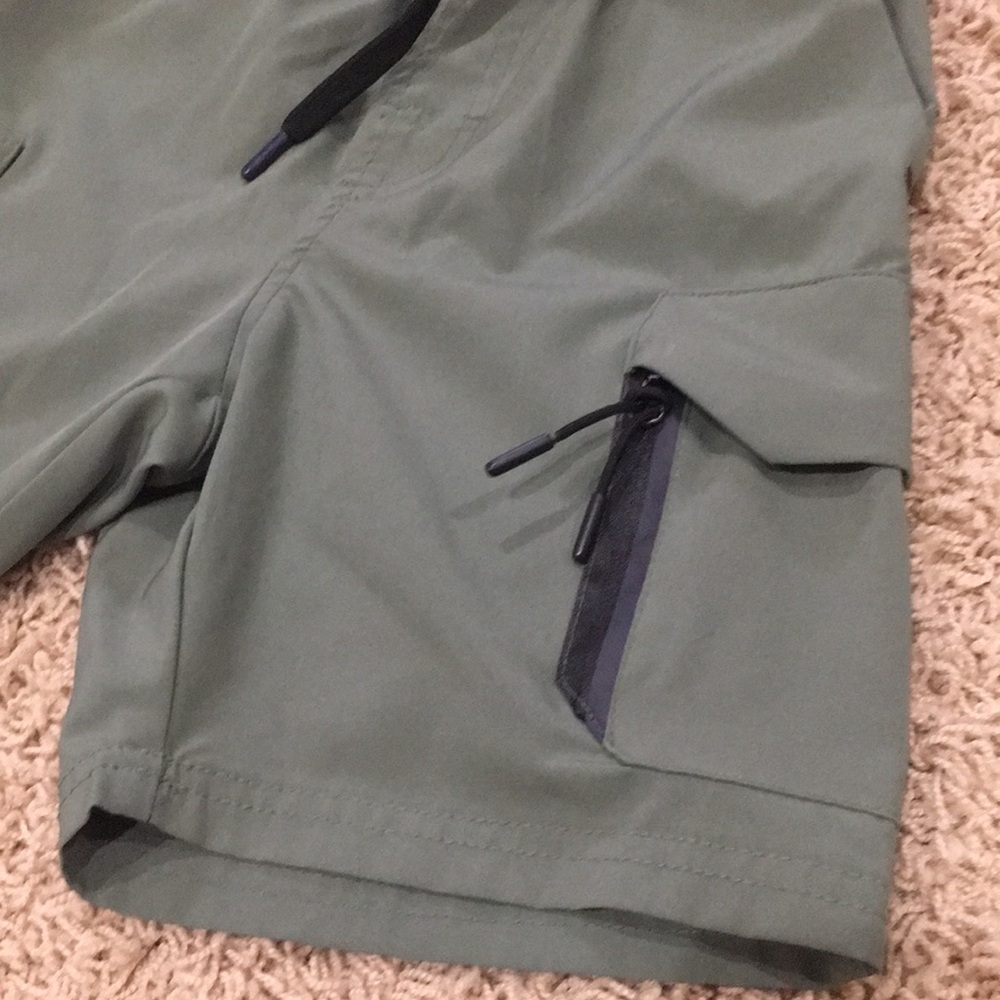 BUNDLE Kids Green Drawstring & Camo Shorts Set - Picture 2 of 7